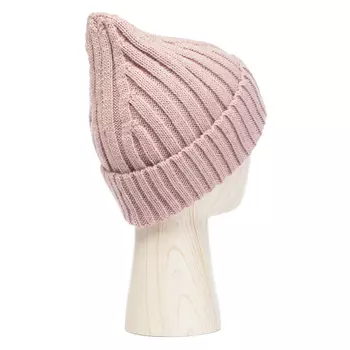 Шапка женская с отворотом светло-розовая