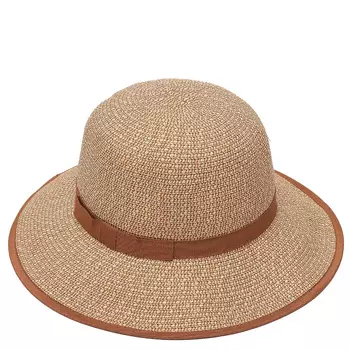 Шляпа пляжная женская из целлюлозы тёмно-бежевая