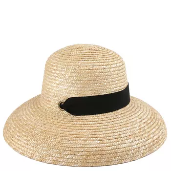 Шляпа пляжная женская из соломы бежевая
