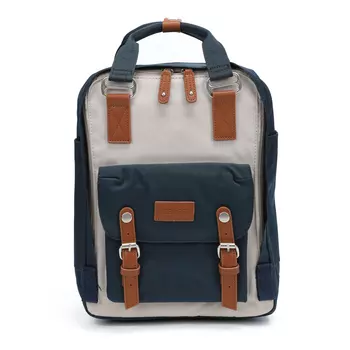 Сине-белый текстильный городской рюкзак