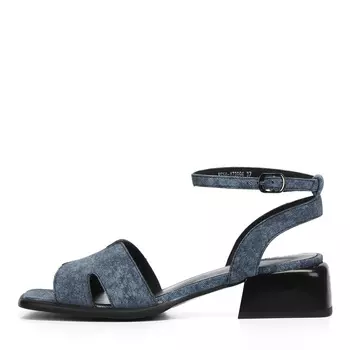 Синие босоножки из кожи