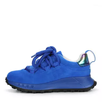 Синие кроссовки из натурального велюра