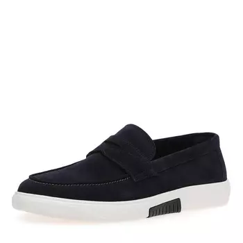 Синие лоферы из бархатистого велюра