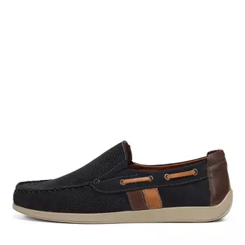 Синие мокасины из нубука