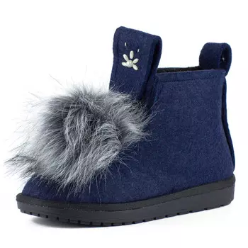 Синие валенки из фетра на меху