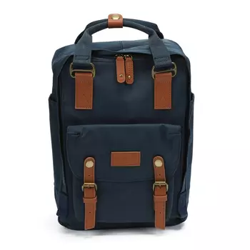 Синий текстильный городской рюкзак