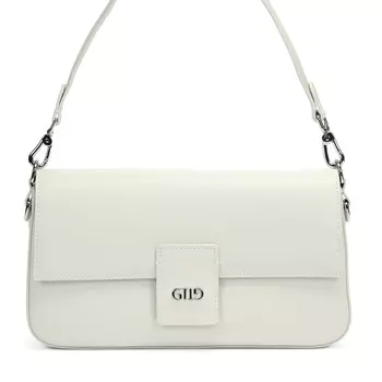 Сумка мессенджер из кожи молочного цвета