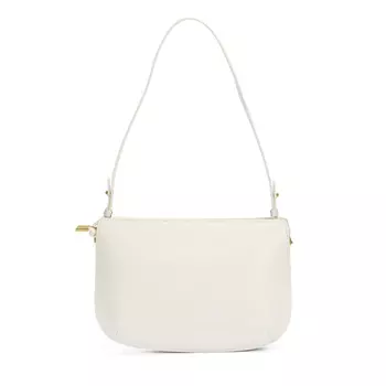 Сумка мессенджер из кожи молочного цвета