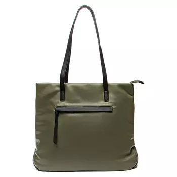 Сумка тоут из экокожи цвета хаки