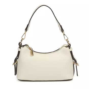 Светло-бежевая сумка-багет из экокожи