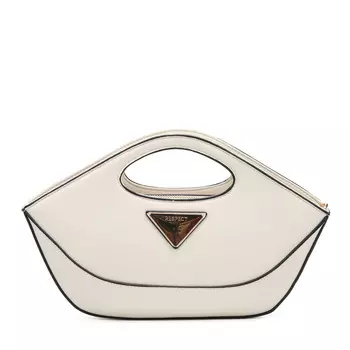 Светло-бежевая сумка мессенджер из экокожи