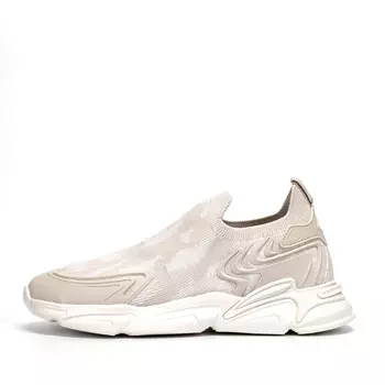 Светло-бежевые текстильные кроссовки