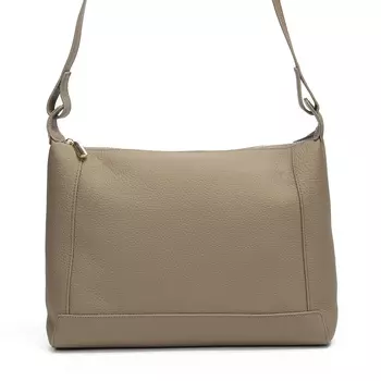 Темно-бежевая сумка из кожи