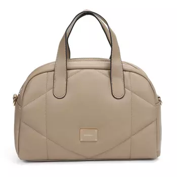 Темно-бежевая сумка сэтчел из экокожи