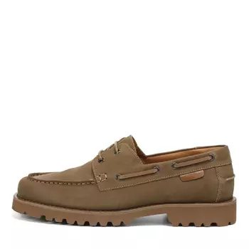 Темно-бежевые топсайдеры из нубука