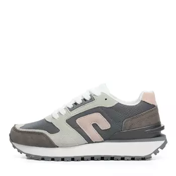 Темно-серые кроссовки из текстиля