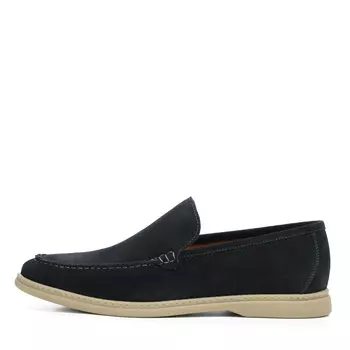 Темно-серые лоферы из бархатистого велюра