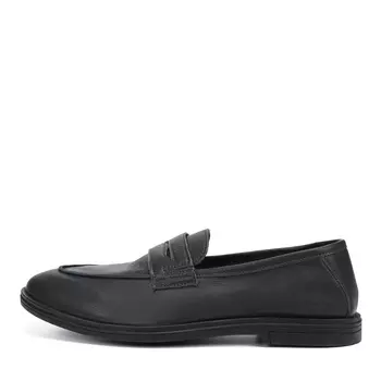 Темно-синие лоферы из гладкой кожи