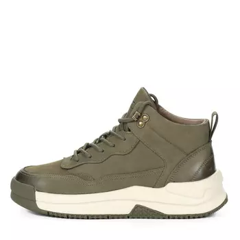 Темно-зеленые кроссовки из нубука