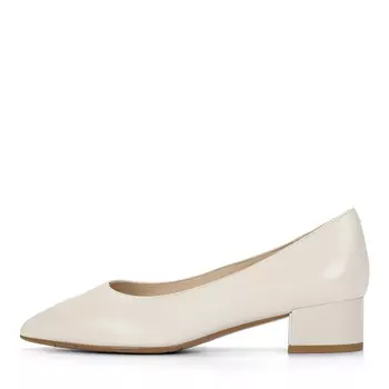 Туфли лодочки из кожи рисового цвета