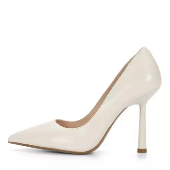 Туфли лодочки из кожи рисового цвета