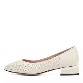 Туфли лодочки из кожи рисового цвета