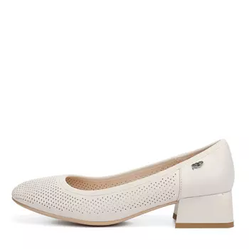 Туфли лодочки из кожи рисового цвета