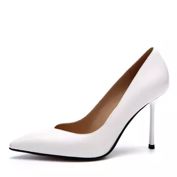 Туфли лодочки из кожи рисового цвета