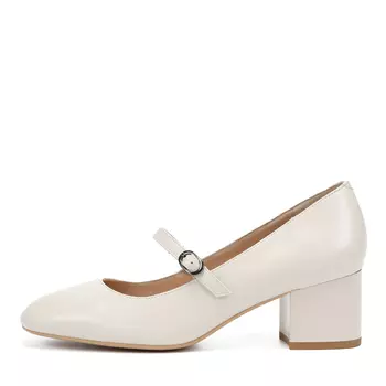 Туфли лодочки из кожи рисового цвета