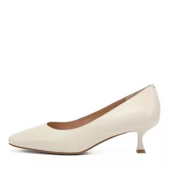 Туфли лодочки из кожи рисового цвета