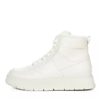 Утепленные ботинки из кожи рисового цвета