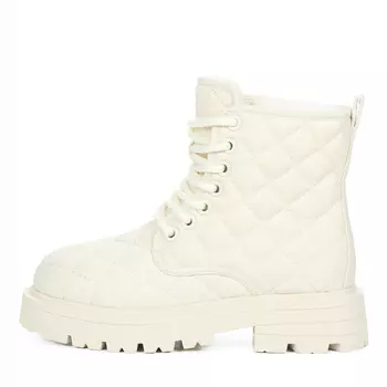 Утепленные ботинки из текстиля рисового цвета