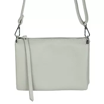 Зеленая сумка мессенджер из экокожи