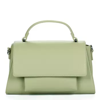 Зеленая сумка сэтчел из экокожи