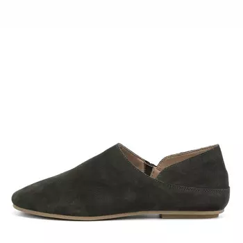 Зеленые слипоны из натурального велюра