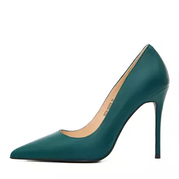 Зеленые туфли лодочки из гладкой кожи