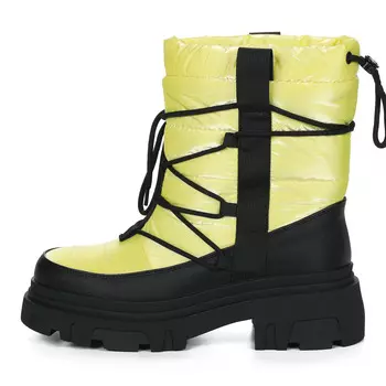 Желтые дутики луноходы из текстиля