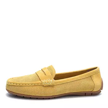 Желтые мокасины из бархатистого велюра