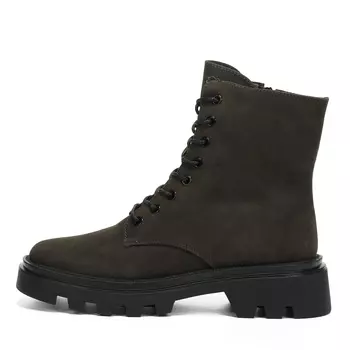 Зимние ботинки из велюра цвета хаки