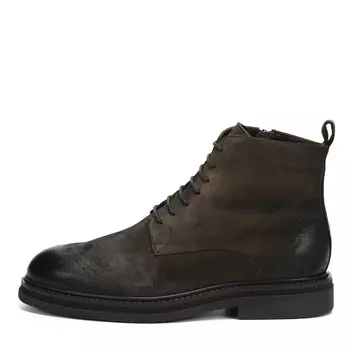 Зимние ботинки из бархатистого велюра цвета хаки