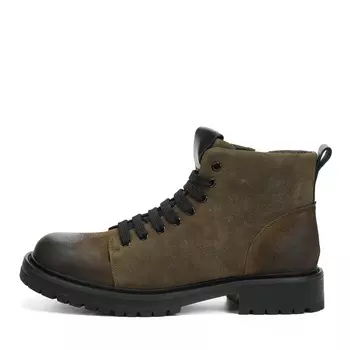 Зимние ботинки из бархатистого велюра цвета хаки