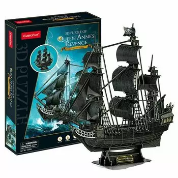 3D-пазл CubicFun Корабль Месть королевы Анны, 180 деталей