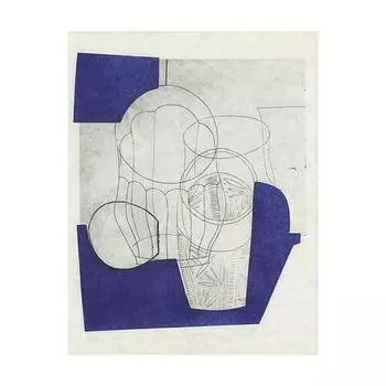 Арт-принт Somodernart "Стаканчики на синем" Полина Шутова, А3