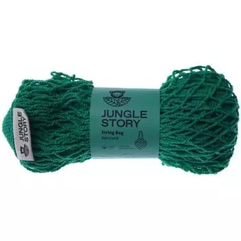 Авоська "String Bag Long Handle" с удлиненной ручкой, насыщенно зеленая