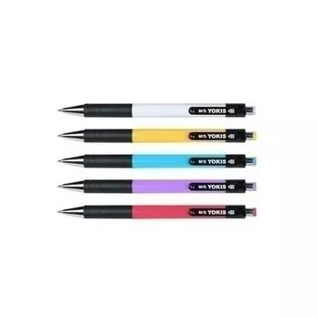 Автоматическая шариковая ручка "Yokis" с резиновым грипом 0.7 мм