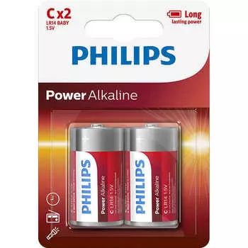 Батарейки щелочные Philips "Power Alkaline LR14P2B/10 (С)", 2 шт.