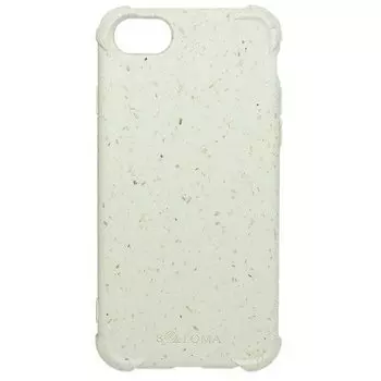 Биоразлагаемый чехол SOLOMA Case для iPhone 6/6S/7/8, SE 2020 с ударопрочными углами, бело-бежевый