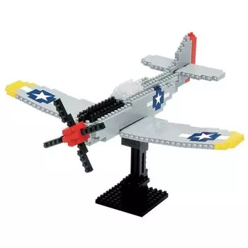 Блочный конструктор Nanoblock Самолет P-51 Мустанг