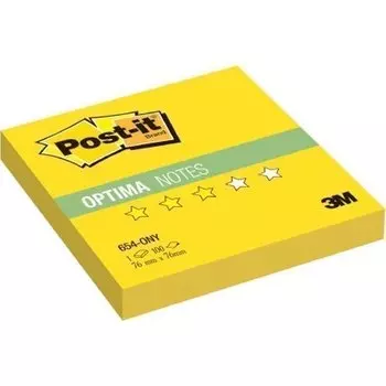 Блок-кубик "Optima" 654-ONY неон желтый