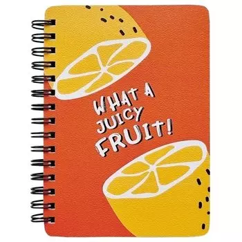 Блокнот Be Smart Fruits Лимон, в клетку, на спирали, 120 листов, 102 х 142 мм